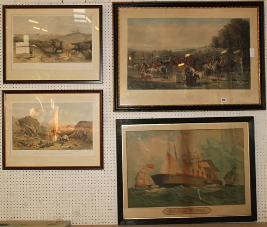 Print The Great Eastern ship & 3 other prints(-)